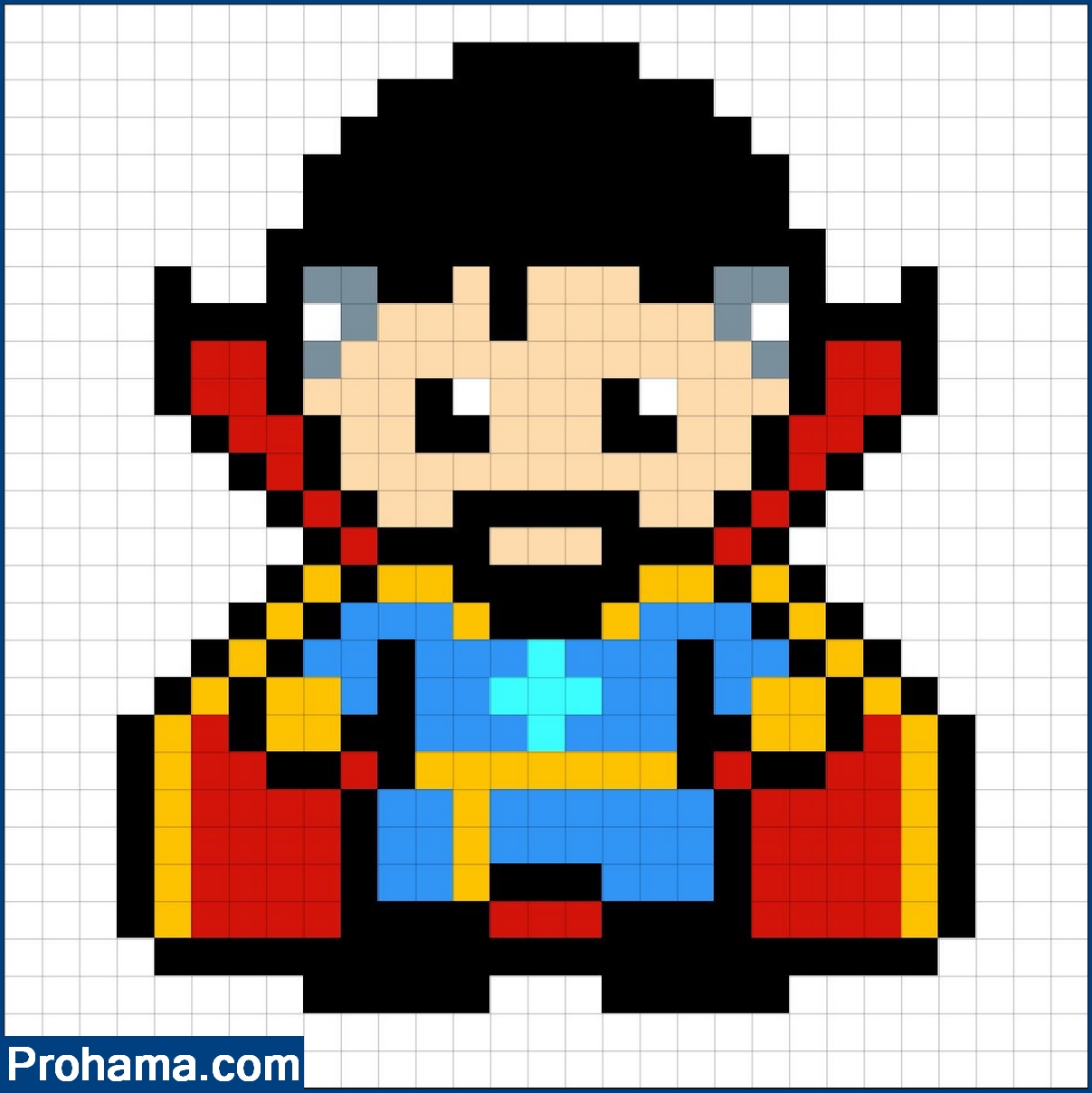 Joker Head Batman Perler Pixel Art