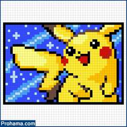 Pikachu And Pokeball Pixel Art