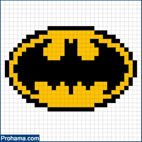 Batman Logo Pixel Art | Pixel Art DC