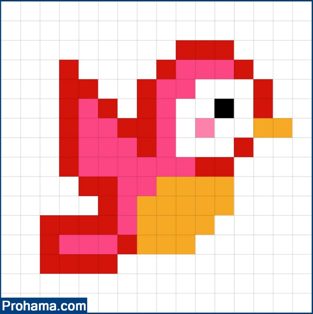Simple pixel bird | Pixel Art 12x12 | Pixel Bird