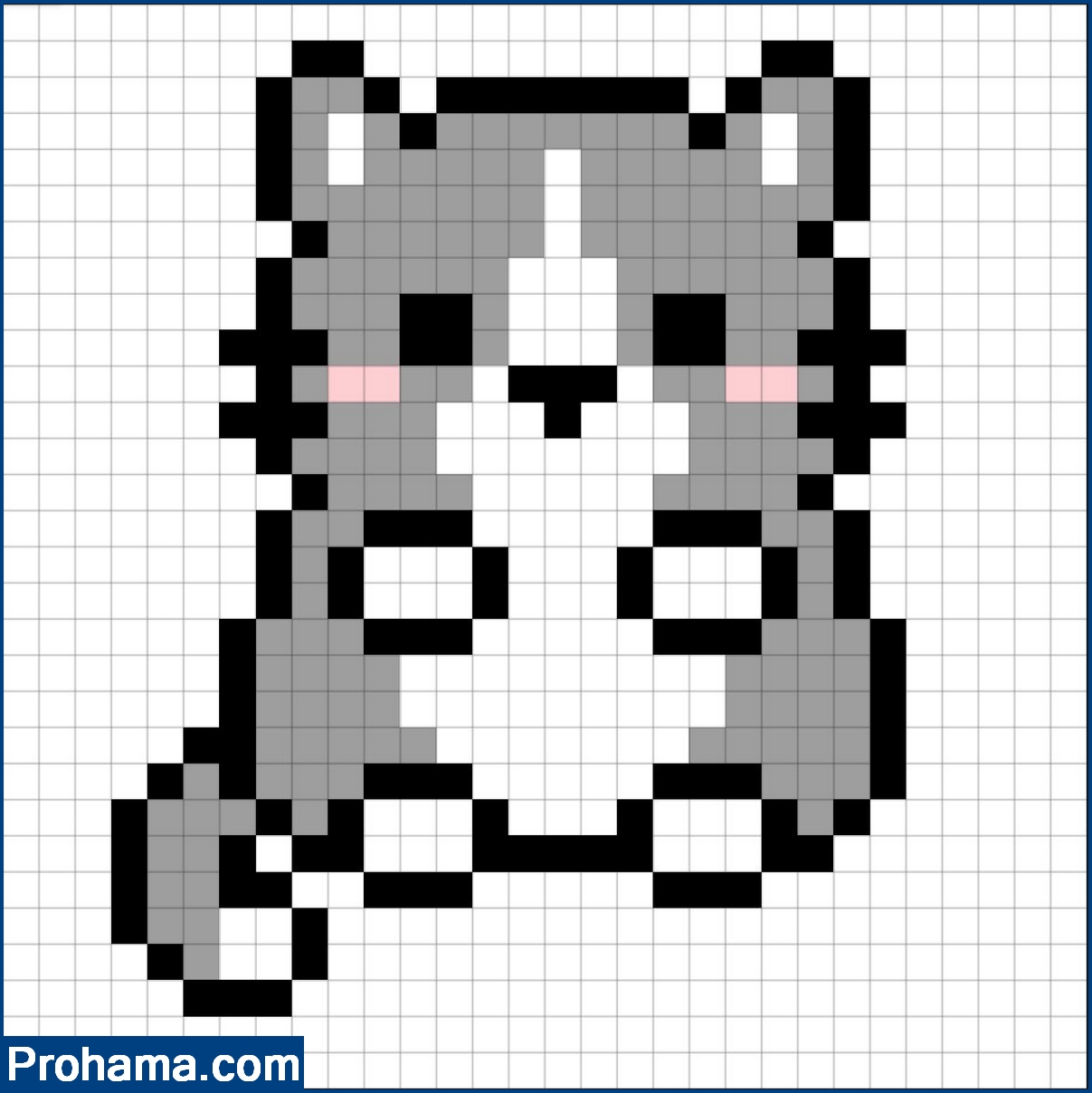cat pixel pattern