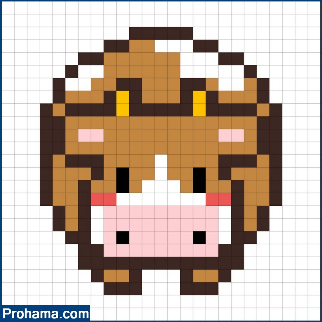 Cow Pixel Art | 32x32 pixel art | Animals Pixel Art