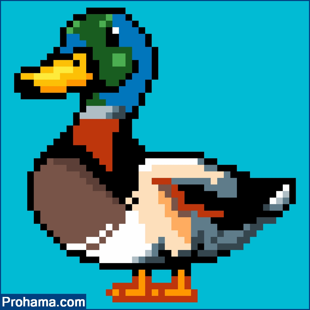 duck pixel pattern