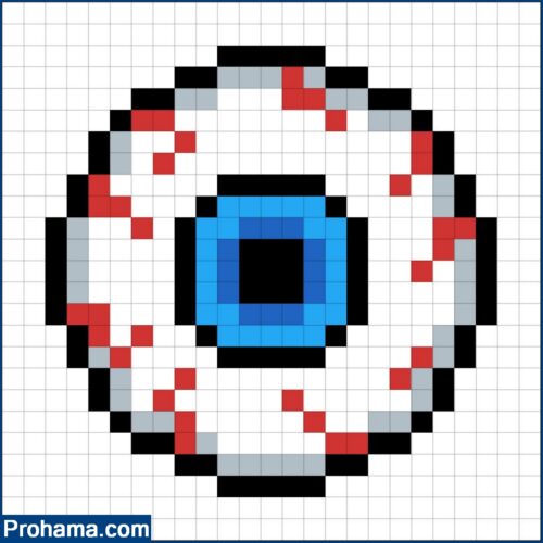 Eyeball Pixel Art | 20x20 Pixel Art