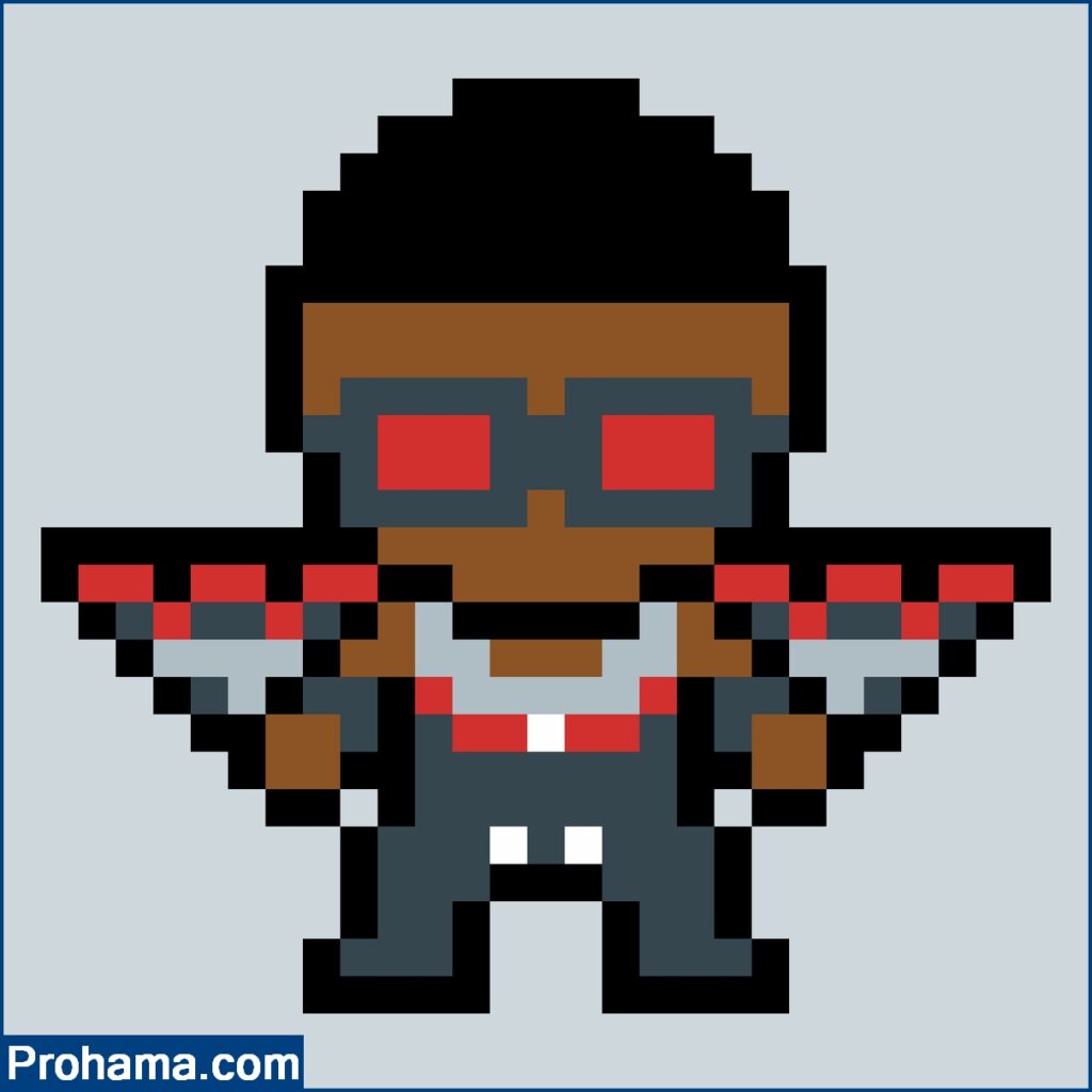 Marvel Pixel Art | Falcone Pixel Art