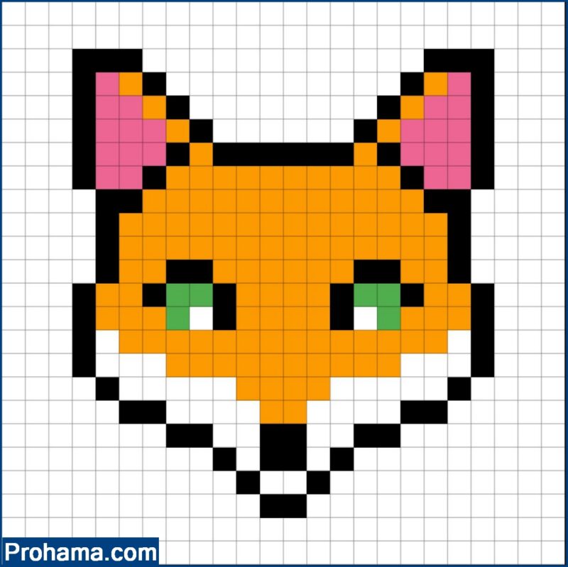 Fox Perler Bead Pattern | Easy Animal Perler Bead Patterns