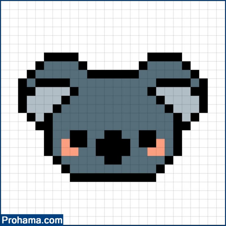 Pixel Art Koala | Cute Pixel Art