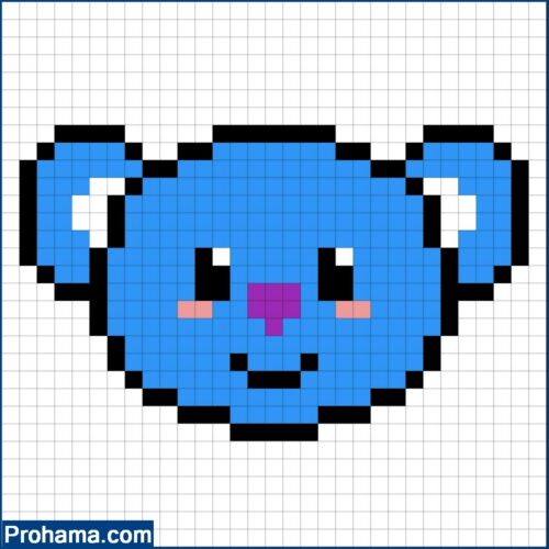 Pixel Art Koala | Simple Pixel Art