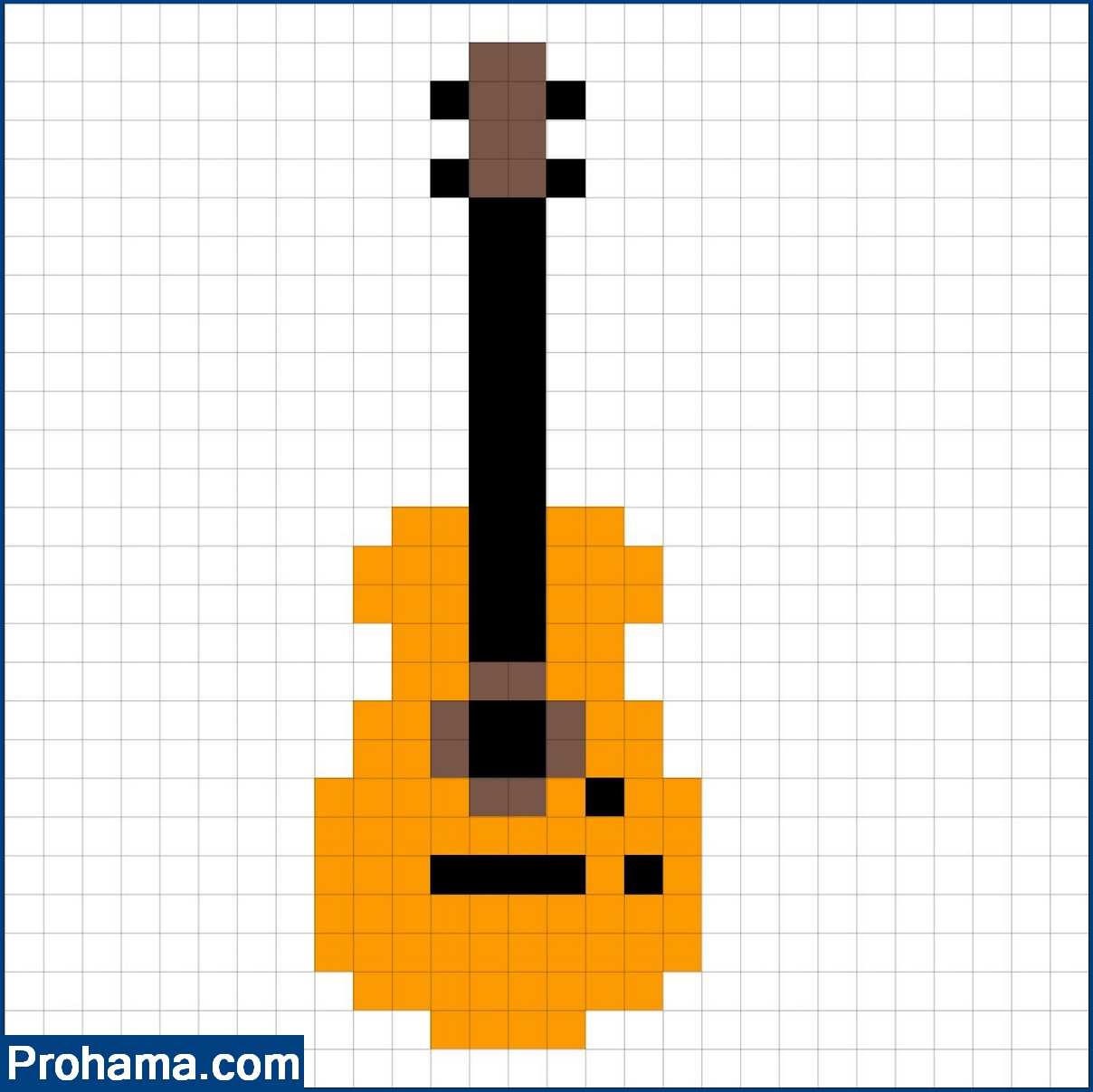 gitar pixel art