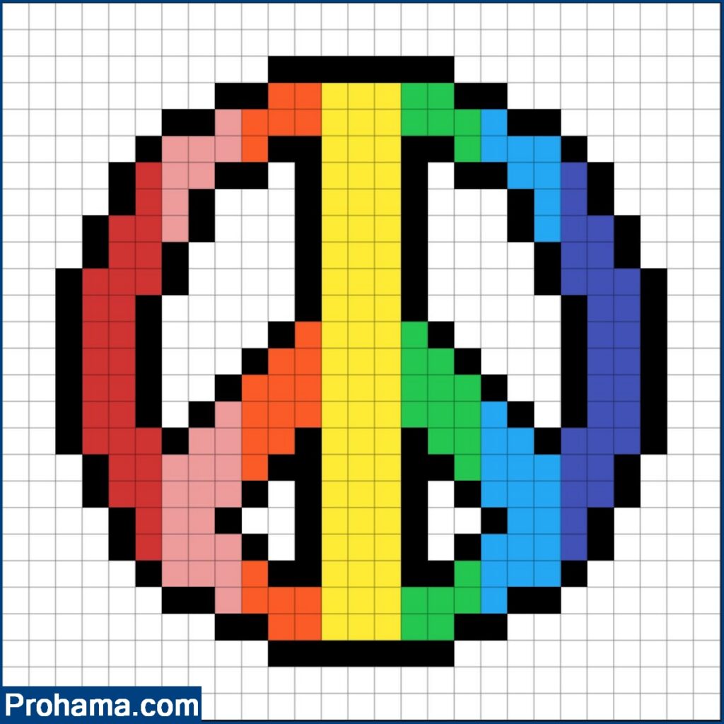 Peace Sign Pixel Art | Pixel Art 20x20