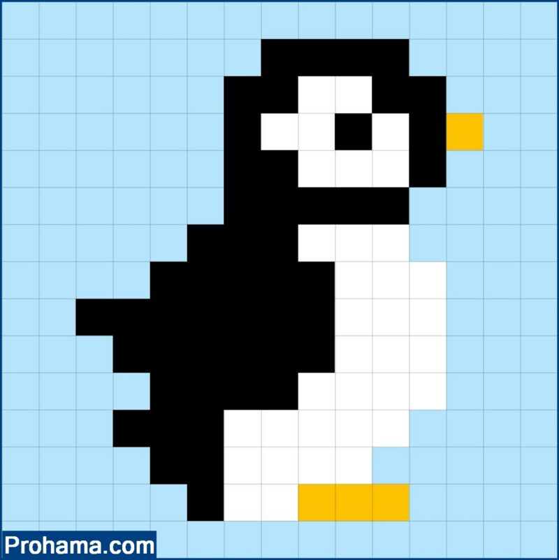 Penguin Pixel Art | Easy Cute Pixel Art