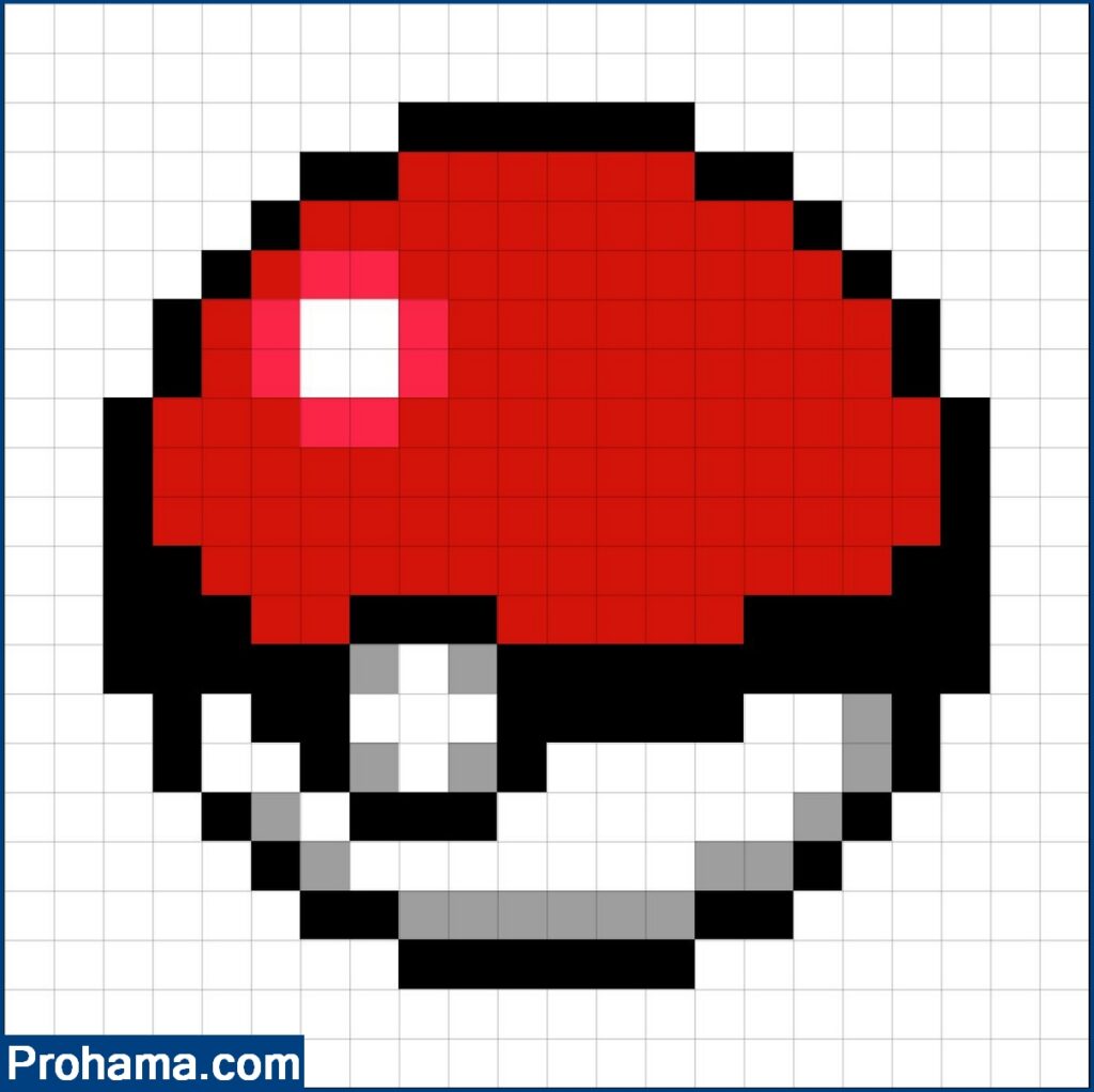 Pokeball Pixel Art 