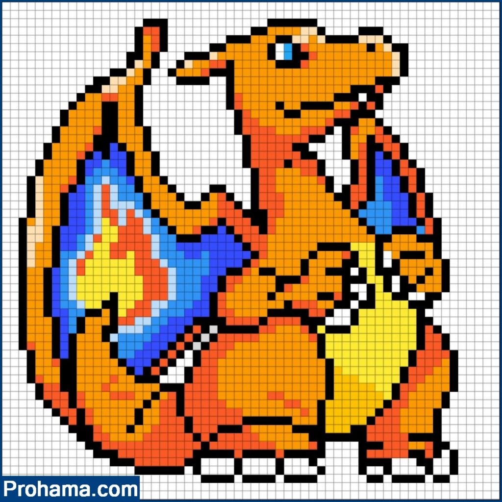 Charizard Pixel Art | Pokemon Pixel Art