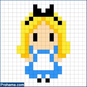 Alice In Wonderland Pixel Art | Disney Pixel Art