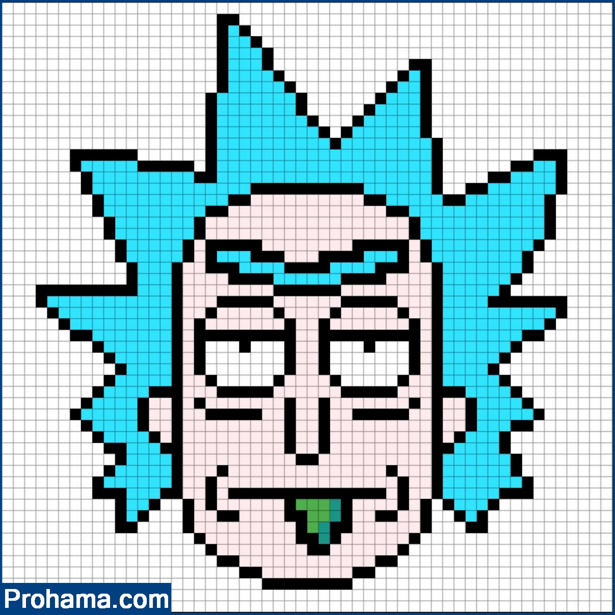 rick morty fuse beads