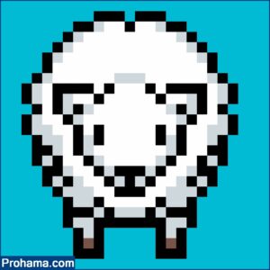 Sheep pixel art | Facil Pixel Art | Animals Pixel Art