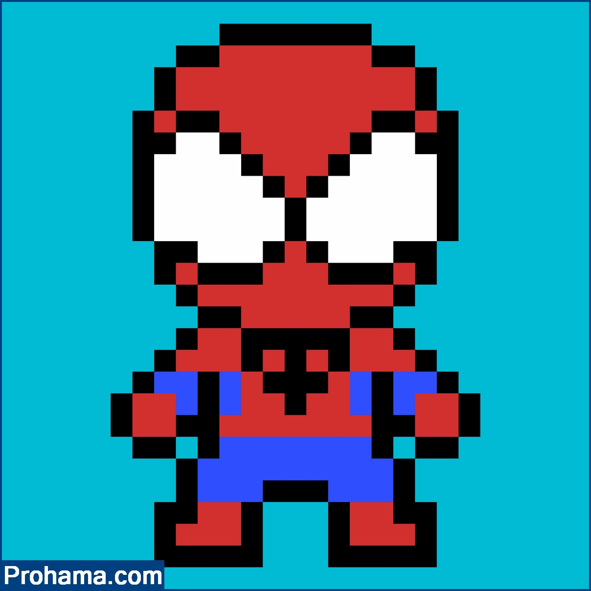 Spiderman Pixel Art | Simple Pixel Art