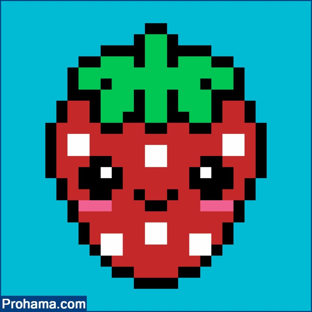 Strawberry Pixel Art Pixel Art Fruit