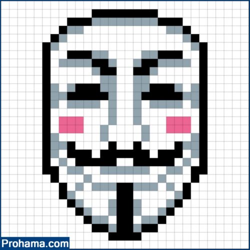 V For Vendetta Pixel Art | 24x24 Pixel Art