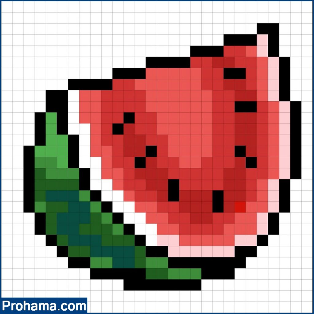 Pixel Watermelon | 24x24 Pixel Art