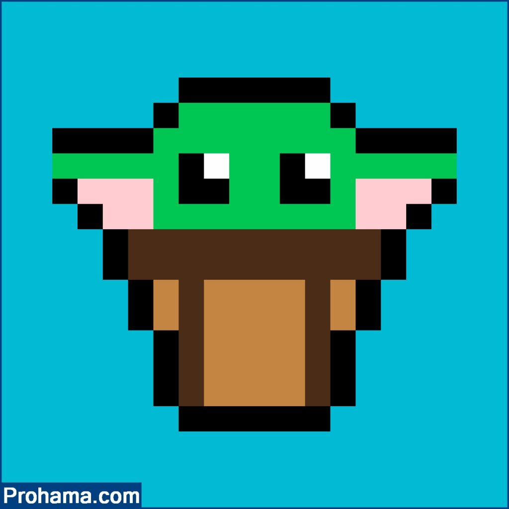 Pixel Art Baby Yoda Easy Star Wars Pixel Art