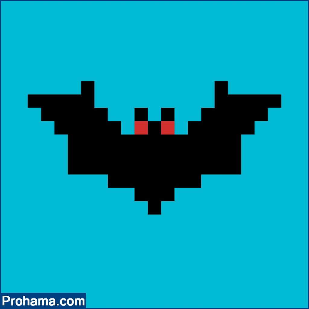 Pixel Art Bat | Halloween Pixel Art | Easy Easy Pixel Art