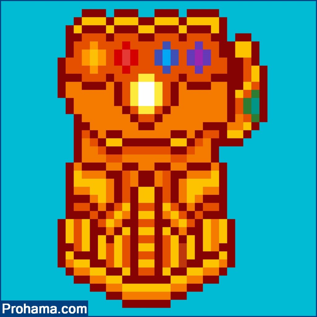 Infinity Gauntlet Pixel Art Marvel Pixel Art