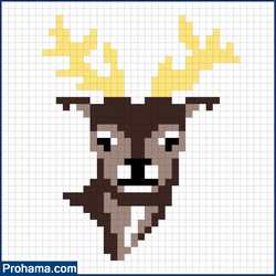 deer pixel art