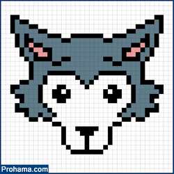 wolf pixel art