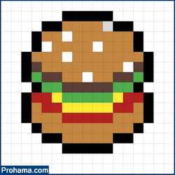 hamburger pixel art