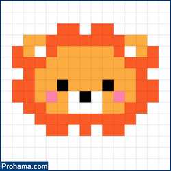 lion pixel art