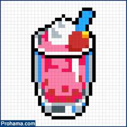 milkshake pixel art