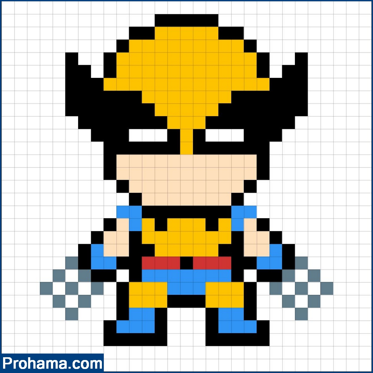 super hero pixel art